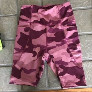 TKO High-Rise Bike Shorts | Pink Camouflage | Large